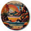 Coucher de soleil dans un style moderne de style I - Art mural en bois paysage - Bois de pin naturel-87050232