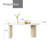 Luxe Creamy Dining Table with Roman Column Legs-649096568