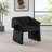 McDonald Black Upholstered Sloped Arm Accent Chair