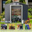 Abdul-Muizz 7 ft. W x 4.3 ft. D Metal Shiplap Reverse Apex Tool Shed