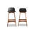 Upholstered Counter Stool with Solid Wood Frame-1173435381