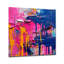 Rose et bleu Explosions of Color - Art mural abstrait en acrylique pour le salon-2107378148