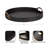 Round Vegan Leather Tray with Handles-1224659264