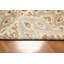 Tapis beige / brun en laine noué à la main de conception unique 8 pi x 10 pi