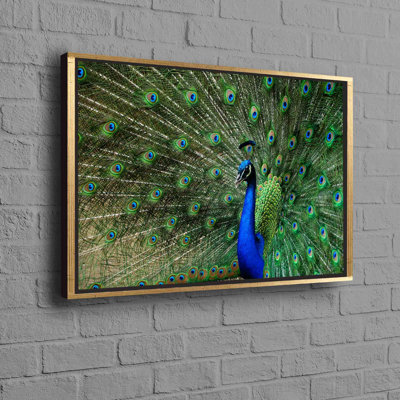 Personalized Peacock Feather Canvas Print in Vibrant Colors for Trendy Wall Decoration Perfect as a Unique Bridesmaid Gift or Gift