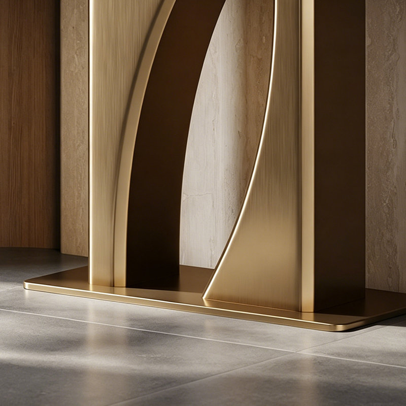 Console Italian Light Luxury, H 33,5 po x l 39,4 po x P 13,8 po