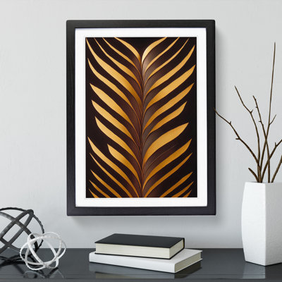 Golden Feather - Single Picture Frame Painting
