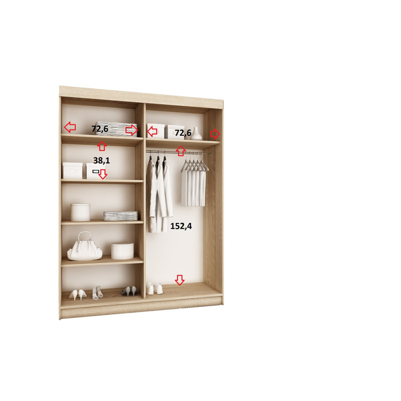 Chappelka 2 Door Wardrobe, Brown