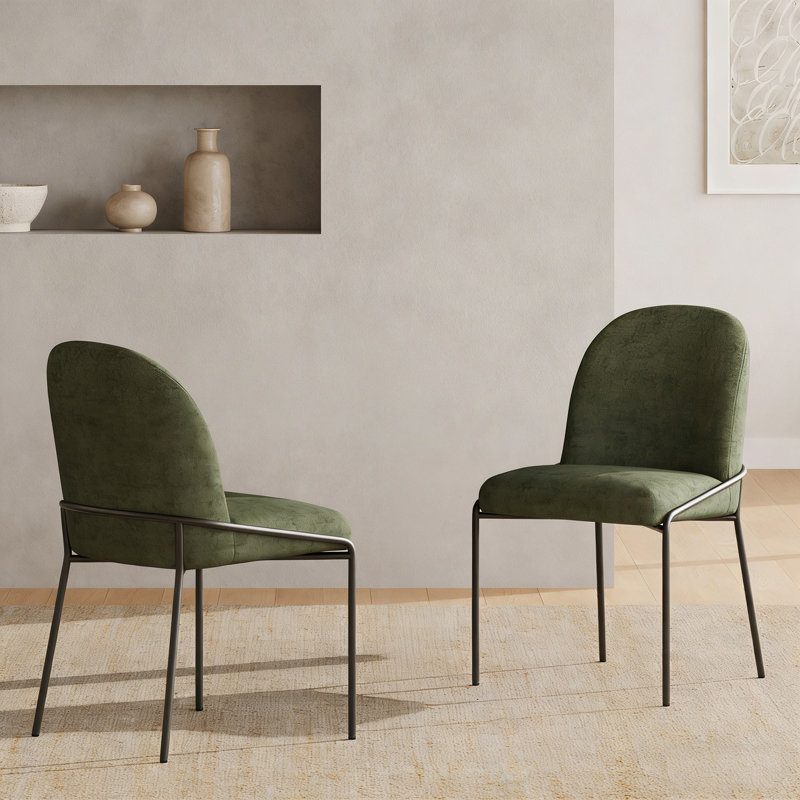 Cadre en métal 2 pièces Bryana avec coussin moelleux, Vert
