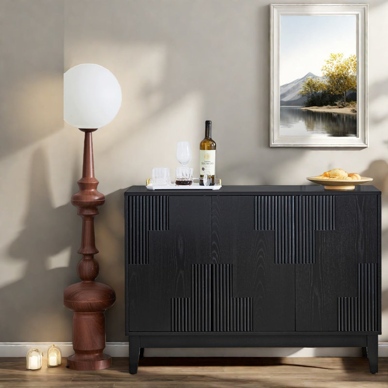 Buffets et rangement spacieux, cuisine moderne en bois aggloméré de 44,3 po