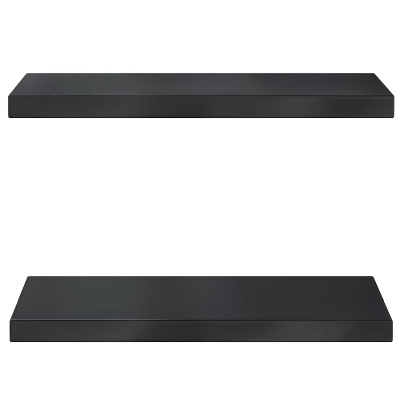 Roheel Stainless Steel Bracket Shelf, 3cm H x 50cm W x 23.5cm, Black
