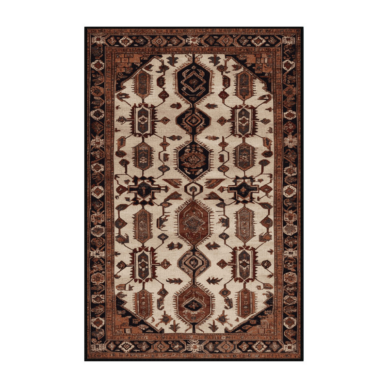 Tapis brun lavable à la machine, Tapis de couloir 2 pi x 4 pi