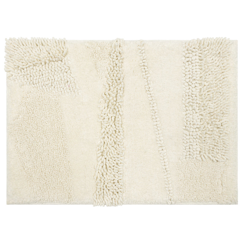Tapis de bain lavable à la machine antidérapant Laverne, L 24 po x L 60 po, Parchemin