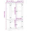 Vitrine en bois de pin massif 40,7 x 16,5 x 70,8 Bona
