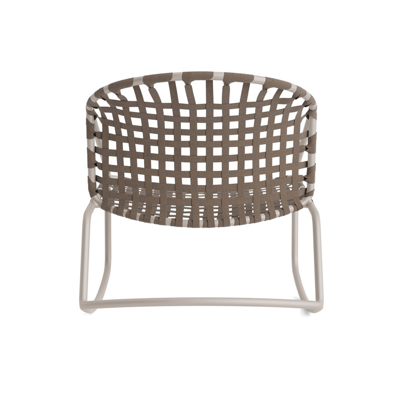 Kantan Outdoor Lounge Chair, Dove Smooth/Mica Suncloth Lace