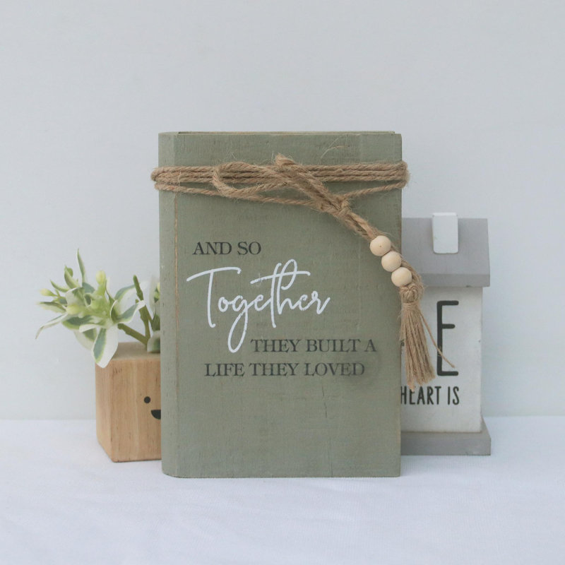 Shavella Text & Numbers Decorative Book