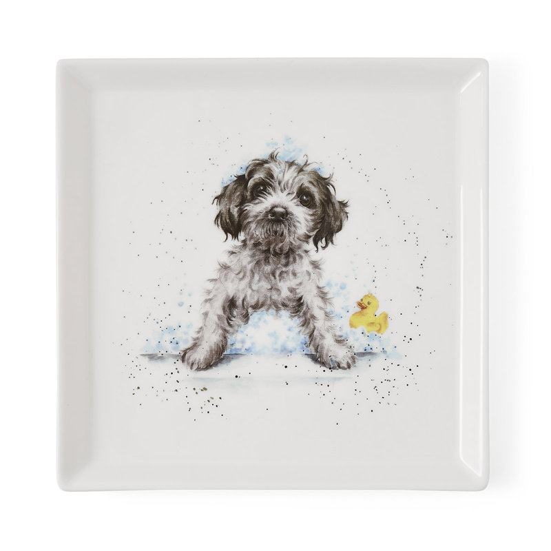 Assiette carrée (chien)