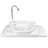 Sinkology Sinksense GreenFlow 9" White Plastic Specialty Drop-in Bathroom Toilet Tank Sink