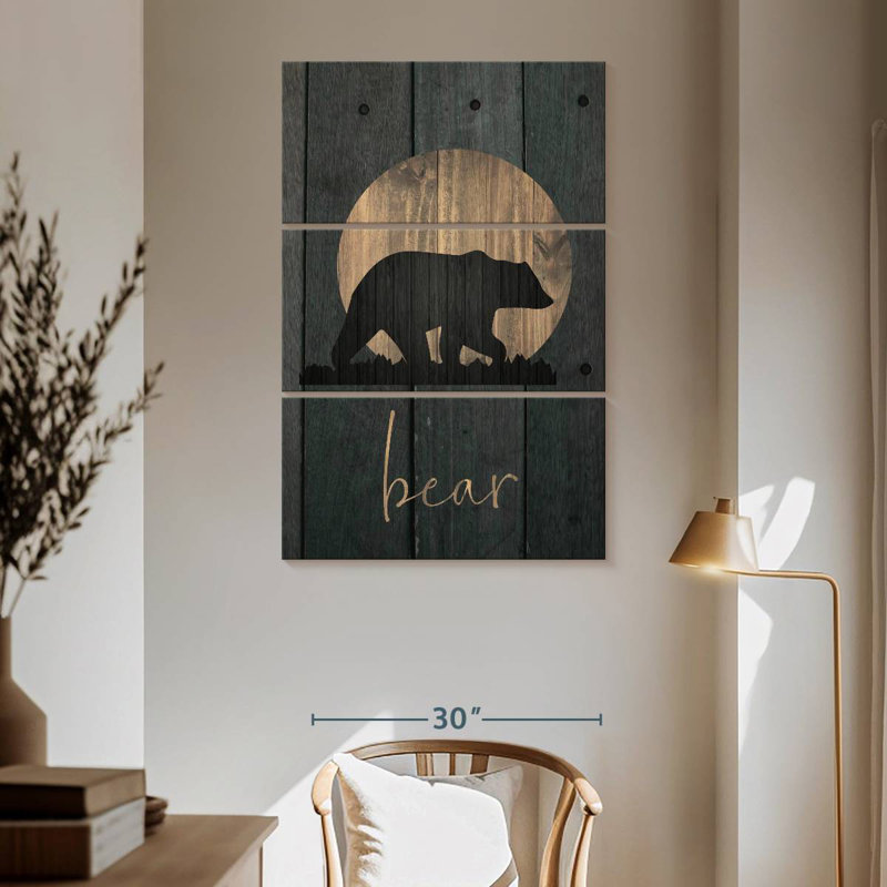Brampt Wilderness Wood Bear, 65" H x 42" W