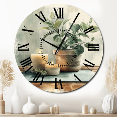 Ritual of Rest and Renewal - Minimalist Silent Round Metal Wall Clock