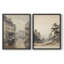 «Vintage Landscape», impression de giclée encadrée - ensemble de 2-787423706-787423705