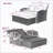 Rober Wicker Rattan Double Chaise Lounge, 2-Person Reclining Daybed with Adjustable Back and Cushions, Free Furniture Protection Cover-2037676840