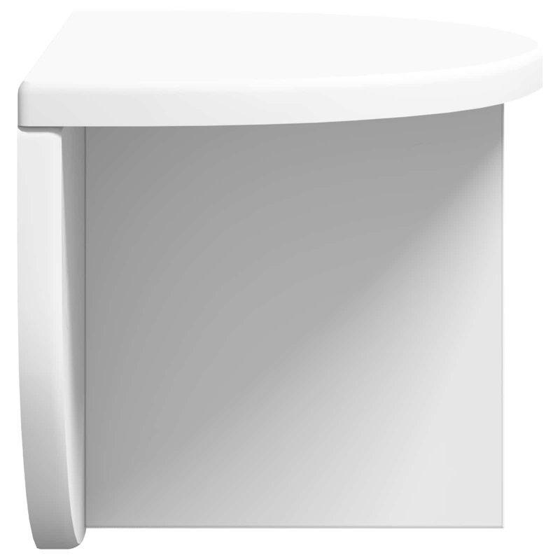 Floating Shelf, 19cm H x 38cm W x 19cm D, White