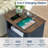 22" Large Tabletop Round Corner Nightstand with Charging Station Fluted Design with 2 Drawers-1131072555