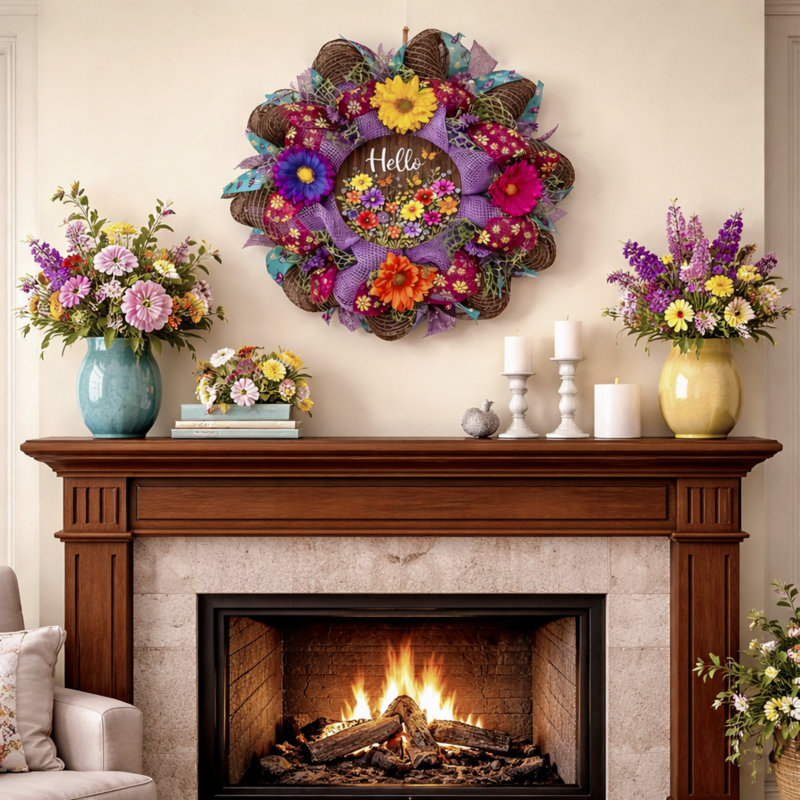 Spring Wreath Hello Floral