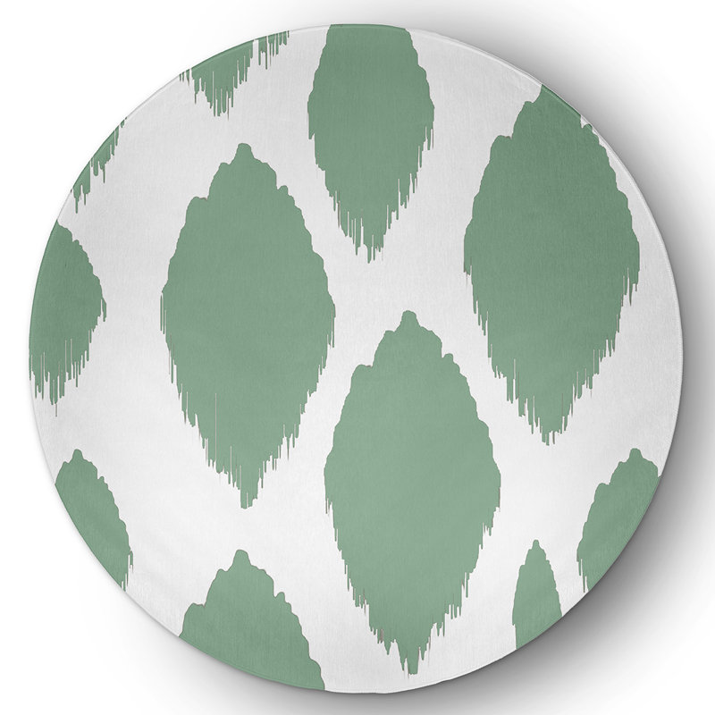 Wrisley Chenille Abstract Indoor Rug, Round 5'