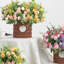 5 paquet de fleurs de pivoines artificielles, fleurs de soie, bouquet d'hortensias, décoration de table pour la maison, bouquet de roses réutilisables pour le mariage de la fête des Mères-2011114382