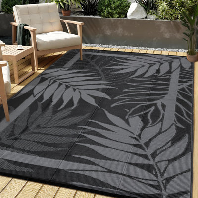 Tapis d'extérieur réversible en plastique pour terrasse