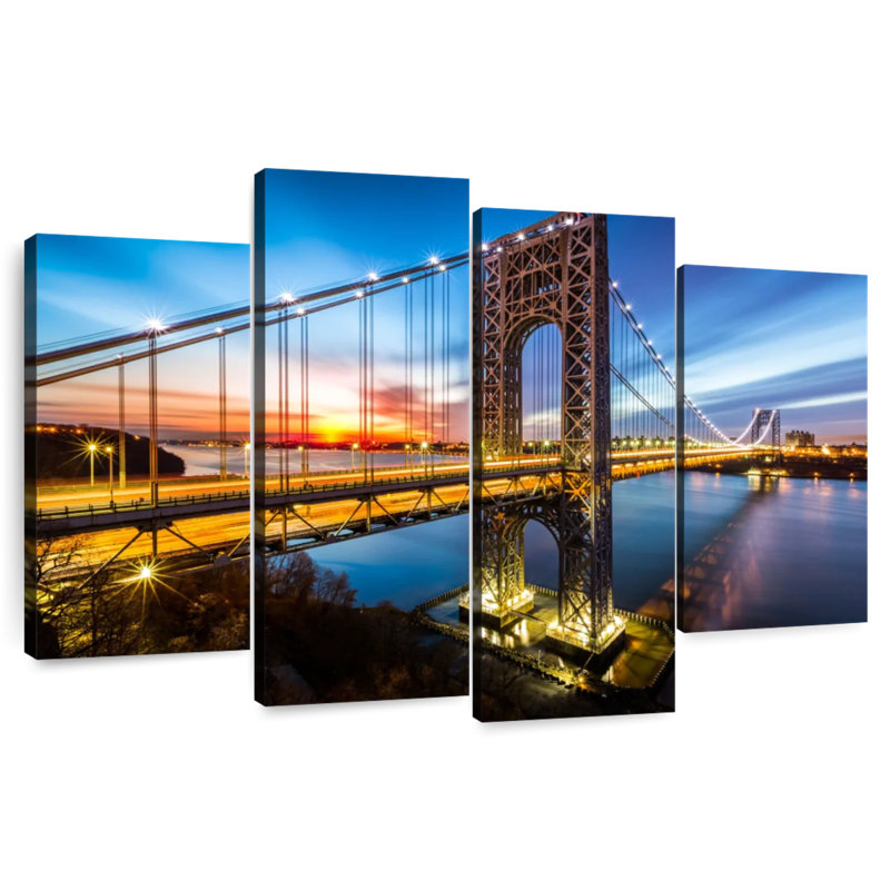Lilie George Washington Bridge Lights, 48"H x 75"W