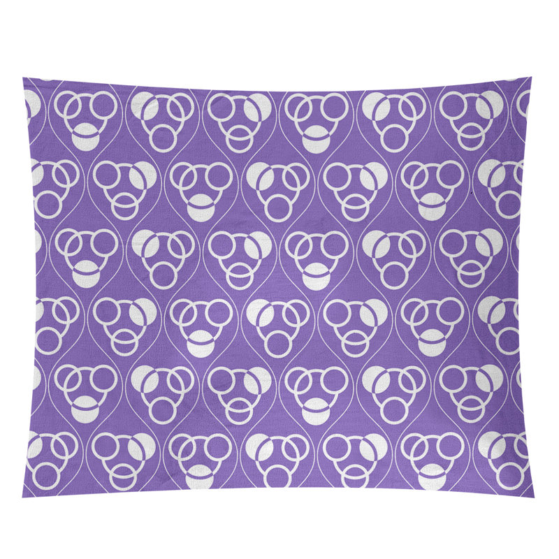 Jordao Polyester Tapestry, 68" H x 80" W, Purple