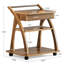 Table d'appoint avec roulettes, table de bout à 3 niveaux pour canapé avec plateau réglable