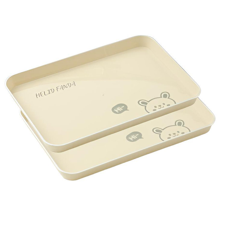 2 Pack  Rectangular Tray For Serving Breakfast, Fruits, Snacks, And Storing Water Cups And Tea Cups In Living Room, Coffee Table, Or Home Use