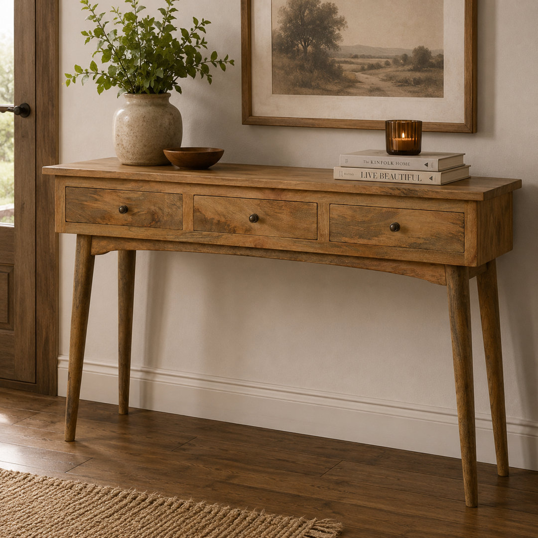 Leonardo 115cm Solid Wood Console Table