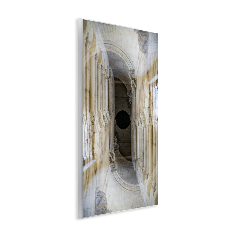 Plaque murale de colonnes de symétrie surréaliste, design par Robin Vandenabeele, H 15 po x l 10 po