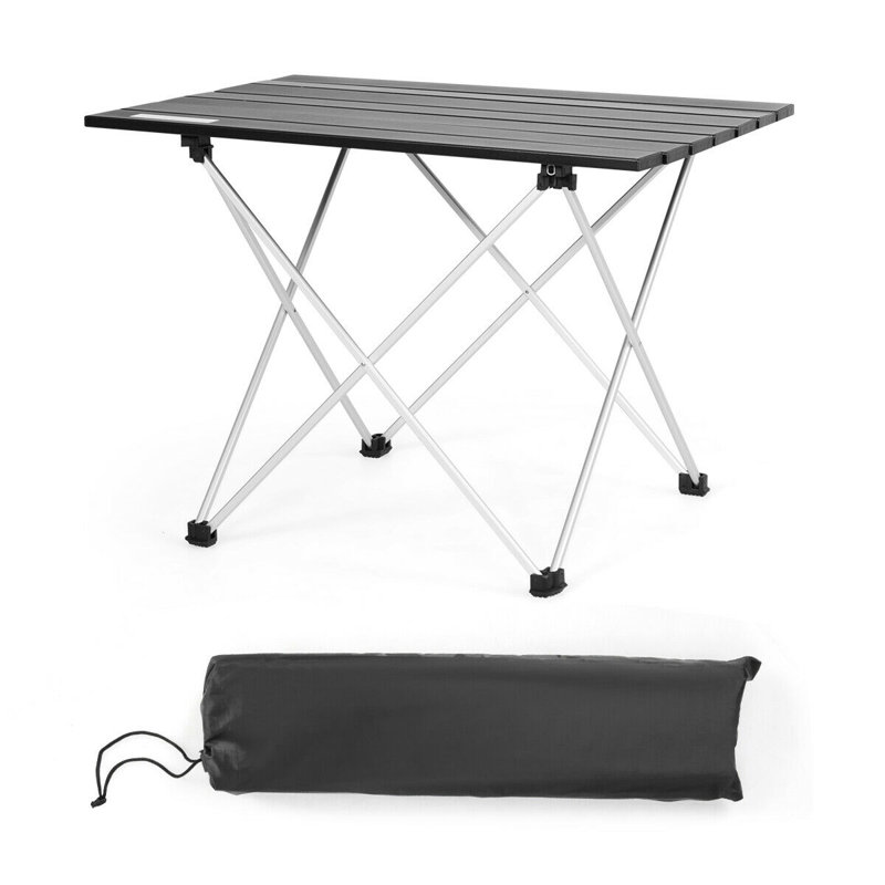 Korben Square Outdoor Camping Table, 41cm H x 56cm W x 40cm D, Black