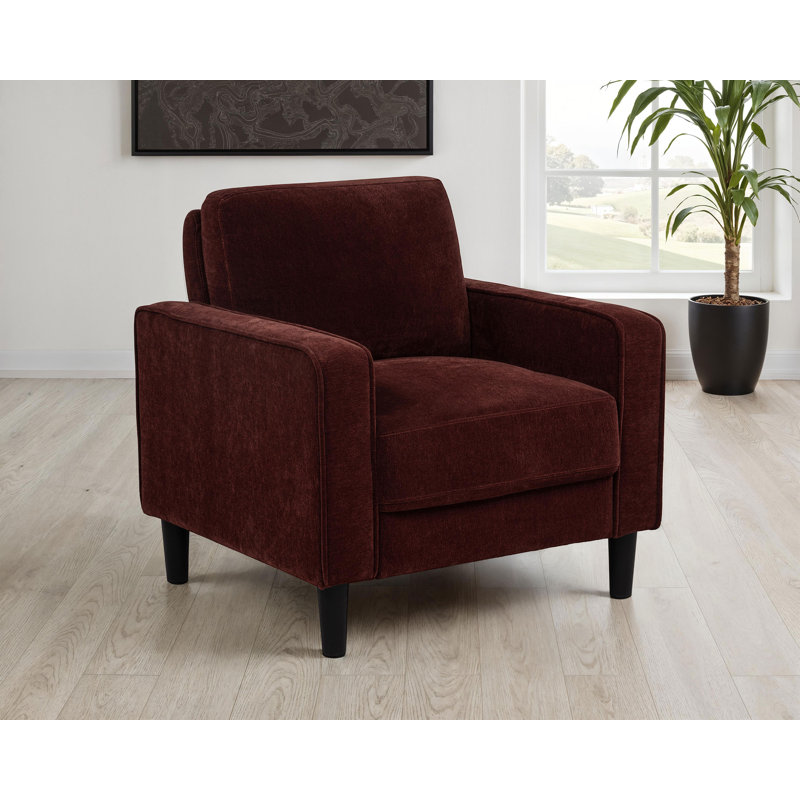 Fauteuil d'appoint rembourré Ruth, Red