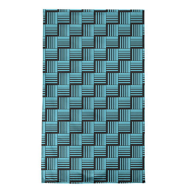 Jaya Tea Towel Kitchen Towel, Aqua/Black, Cotton Twill