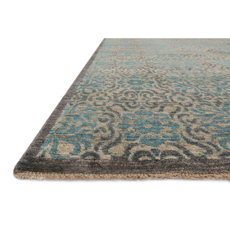 Hannah Hand Knotted Wool Floral Area Rug, Runner 2'6" x 20'