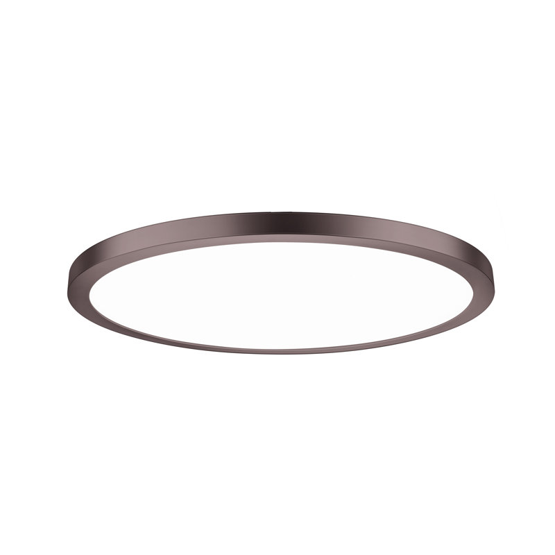Mechra Acrylic LED Flush Mount, 1.25" H x 18" W x 18" D, Powder Coated Bronze