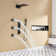 Herathena 3 Functions Digital Display 22" Shower System with 3 Body Jets and Rough-in Valve