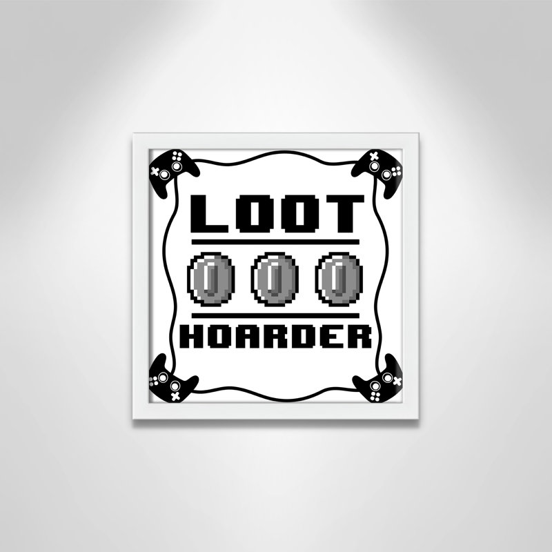 Impression sur papier Loot Hoarder Kids, H 13 po x l 13 po x P 1,19 po, Encadré de boîte blanc