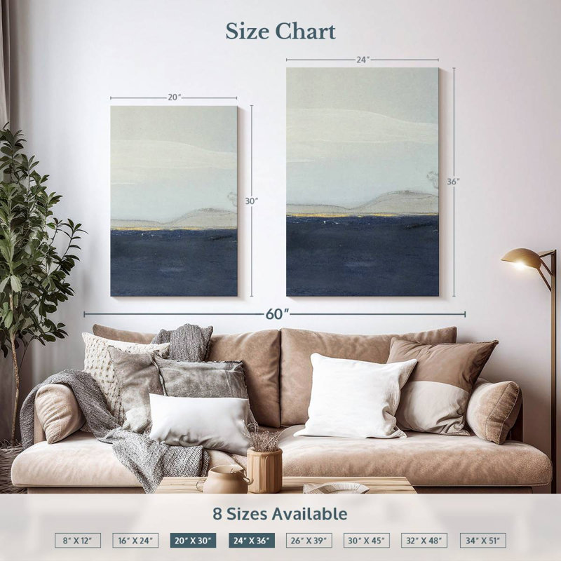 Avery View To The Shore Diptych II, H 36 po x l 24 po