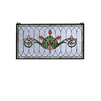 Tulip and Fleurs Stained Glass Window Panel -  Rosalind Wheeler, 68019
