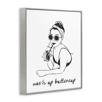 Giclée rétro encadrée par Washed Buttercup