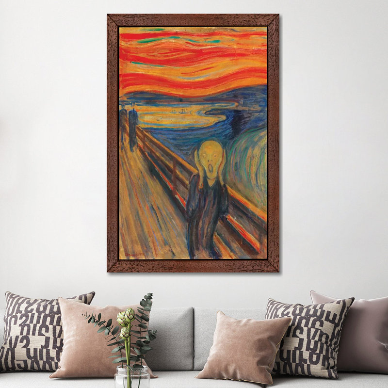 The Scream, 1893 (Oil, Tempera & Pastel On Cardboard) by Edvard Munch - Painting on Canvas, 152.5 cm H x 101.5 cm W