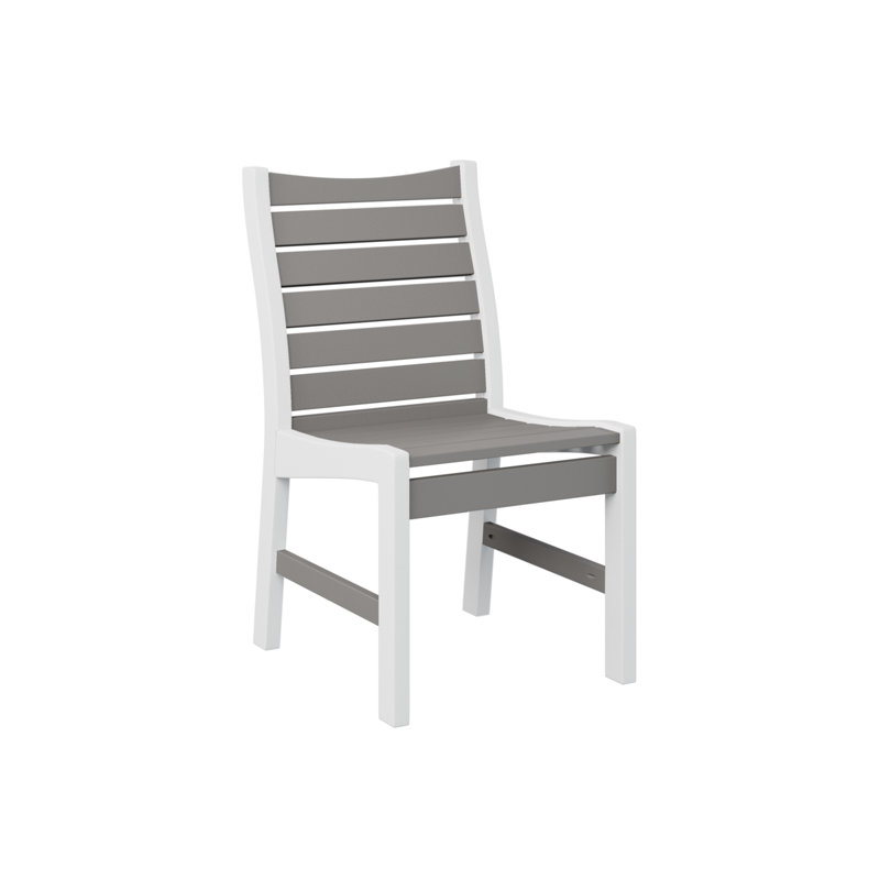  Chaise de salle à manger Bristol avec plateau gris clair et base blanche, Gris clair